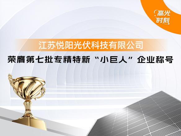高光时刻 | 轻站能源悦阳基地荣获国家级荣誉 专精特新“小巨人”企业称号